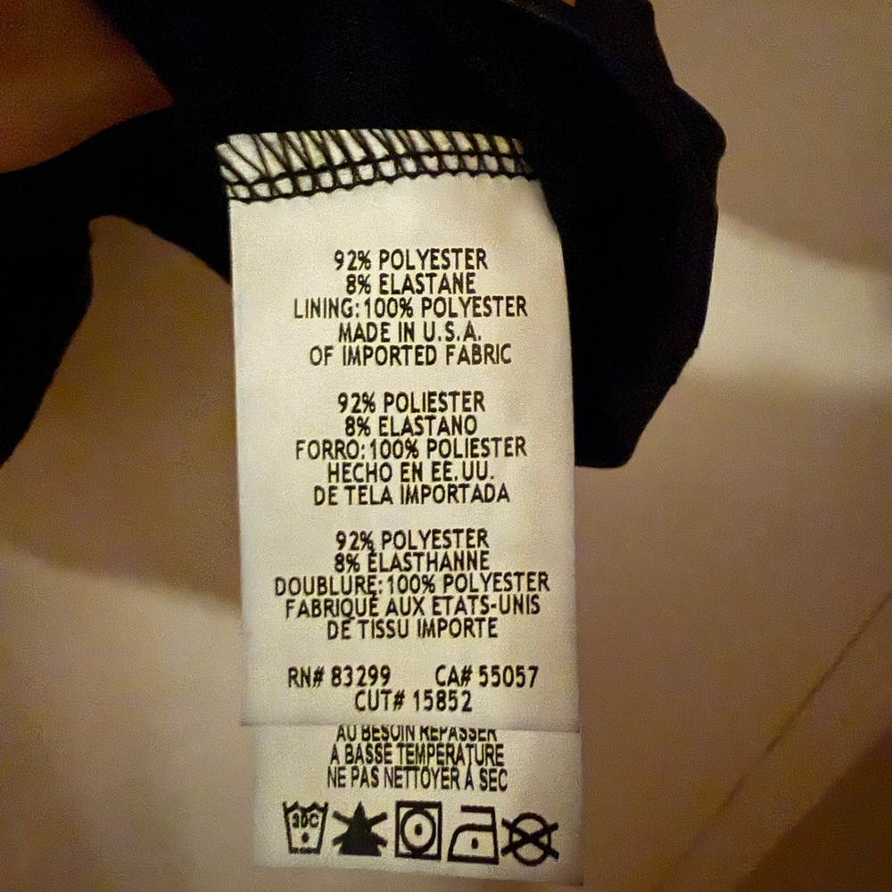 Jump Apparel Black Satin Mini Dress NWT — Size 7/8 - Picture 2 of 3